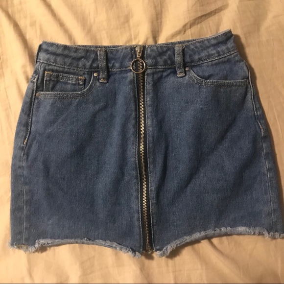 Denim zip up o ring skirt - Picture 4 of 6